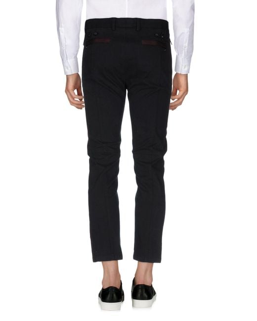 Dolce & Gabbana Black Pants Cotton, Polyamide, Virgin Wool, Silk, Elastane for men