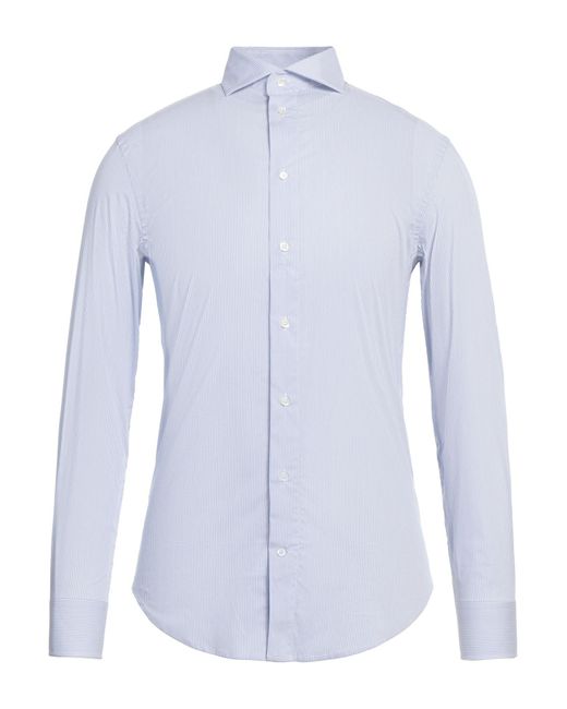 Emporio Armani Blue Shirt Cotton, Polyamide, Elastane for men