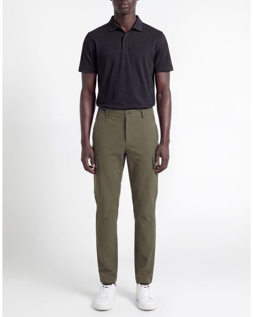 Paul & Shark Green Military Pants Nylon, Elastane for men