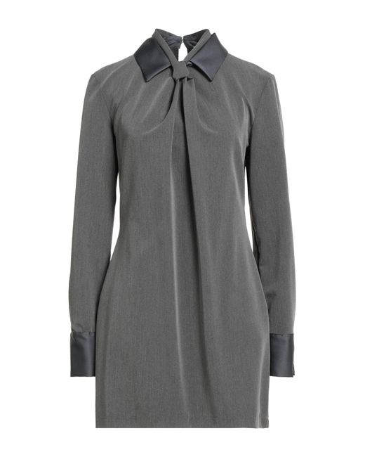ViCOLO Gray Mini Dress Polyester, Viscose, Elastane