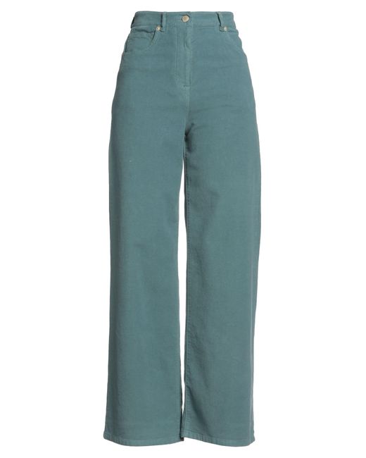 Incotex Blue Sage Pants Cotton, Elastane