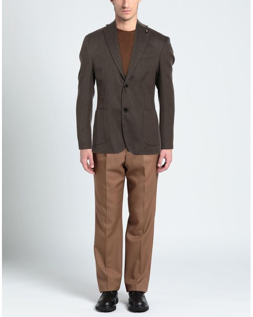 Exibit Brown Suit Jacket for men