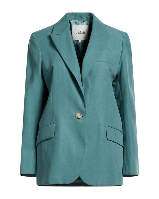 Ba&sh Green Blazer Lyocell, Linen
