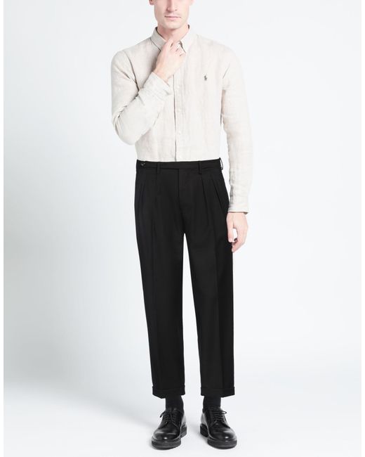 MICHELE CARBONE Black Trouser for men