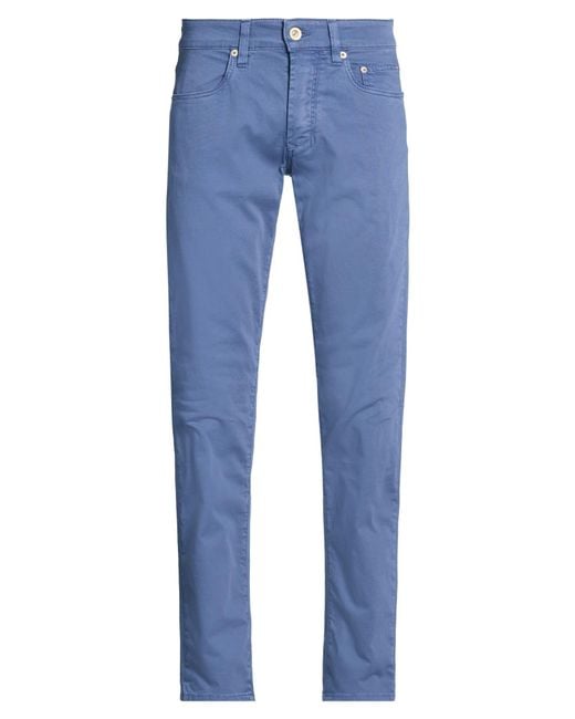 Siviglia Blue Pants Cotton, Elastane for men