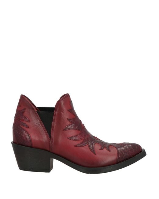 Fabbrica Dei Colli Purple Brick Ankle Boots Leather