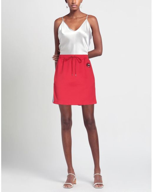 Markus Lupfer Red Mini Skirt Polyester, Elastane