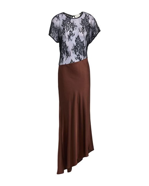 ViCOLO Brown Maxi Dress Polyamide