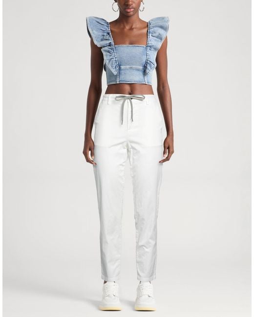 Eleventy White Trouser