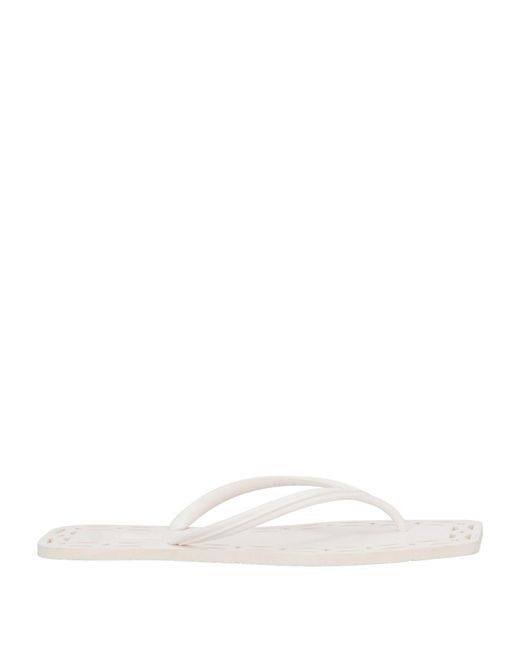 Carlotha Ray White Thong Sandal Synthetic Material