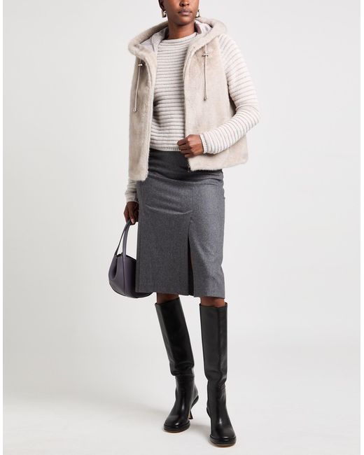 Max & Moi Gray Shearling & Teddy