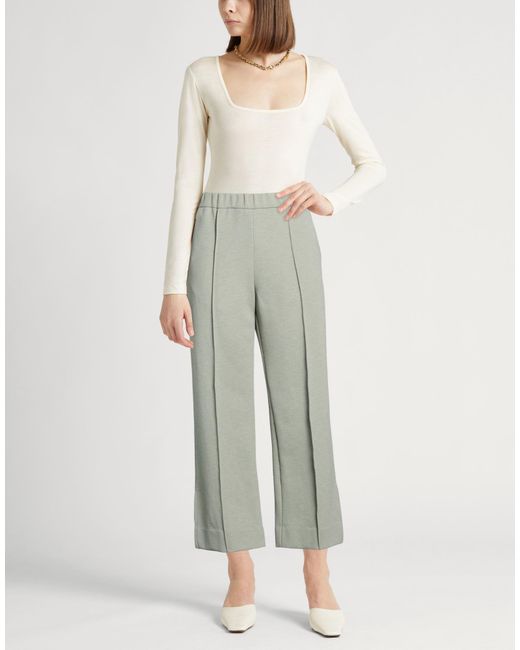 Jil Sander Gray Pants Polyester, Cotton, Elastane