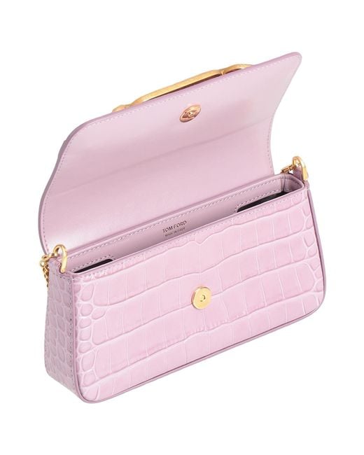 Tom Ford Pink Handbag Calfskin, Brass