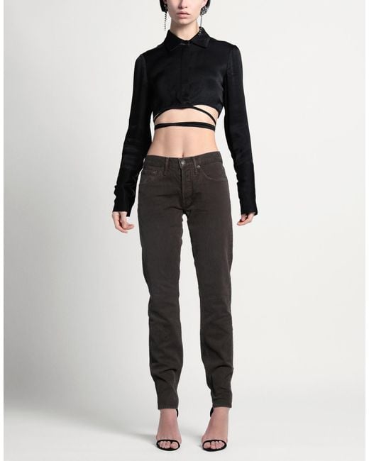 Tom Ford Black Charcoal Pants Cotton
