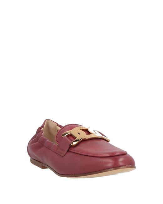 Tod's Purple Loafers Leather