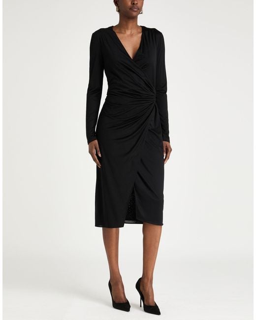Tom Ford Black Midi Dress Silk, Polyamide, Elastane, Polyester