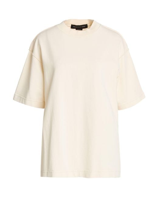 FEDERICO CINA Natural Ivory T-Shirt Cotton
