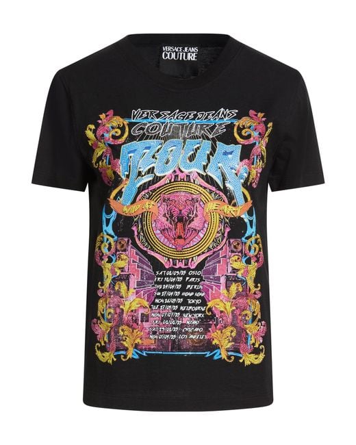 Versace Jeans Couture Black T-Shirt Cotton
