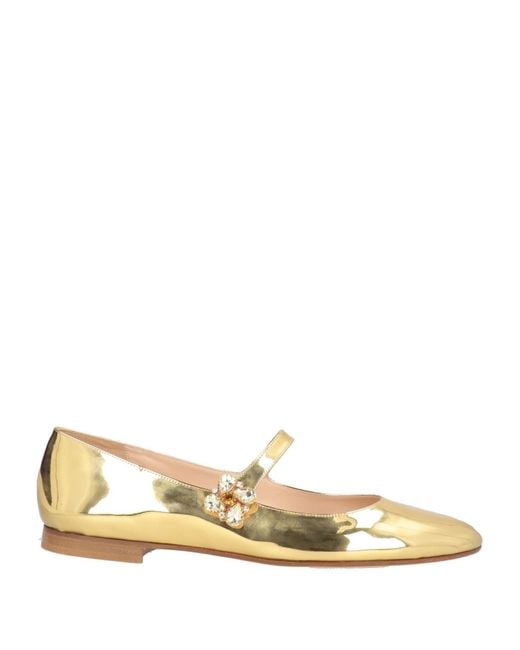 PROSPERINE® Metallic Ballet Flats Leather