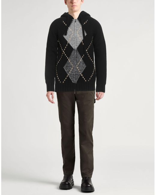 Malo Black Cardigan Cashmere for men