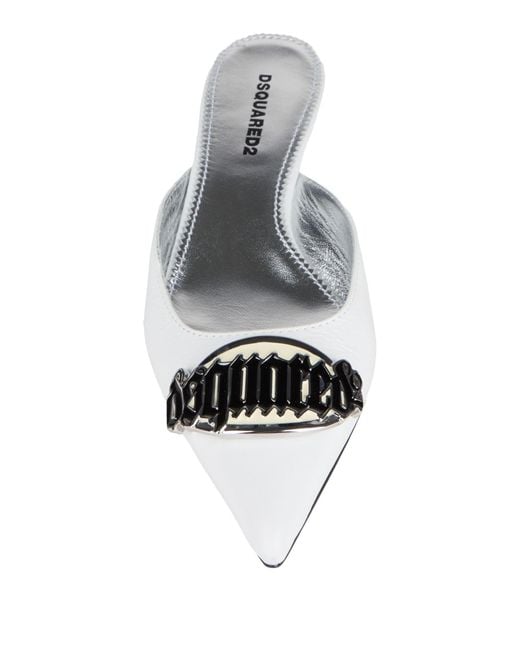 DSquared² White Mules & Clogs