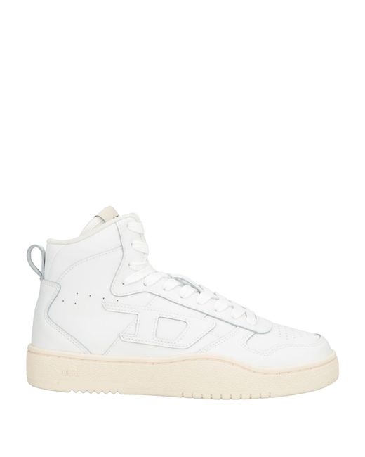 DIESEL White Sneakers Cow Leather for men