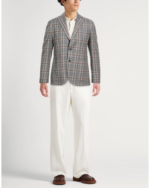 L.b.m. 1911 Gray Blazer Wool for men