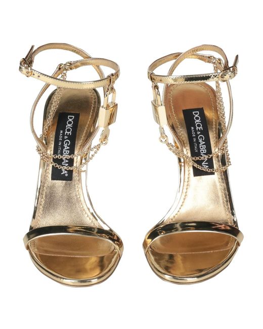 Sandales Dolce & Gabbana en coloris Metallic