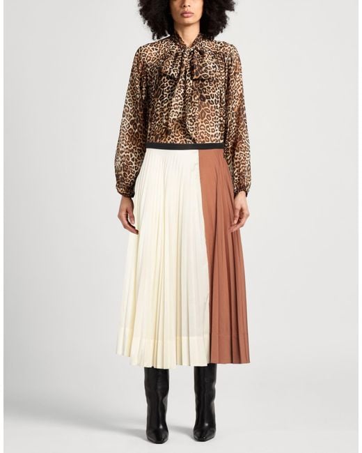 Jupe Midi Plan C en coloris Natural