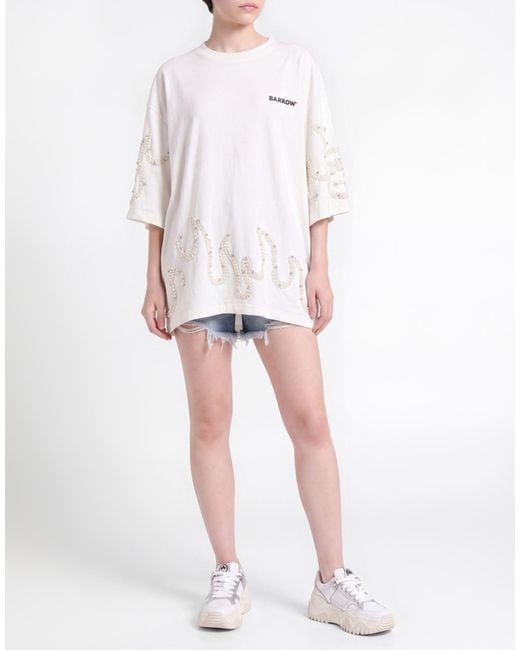Barrow White T-Shirt Cotton