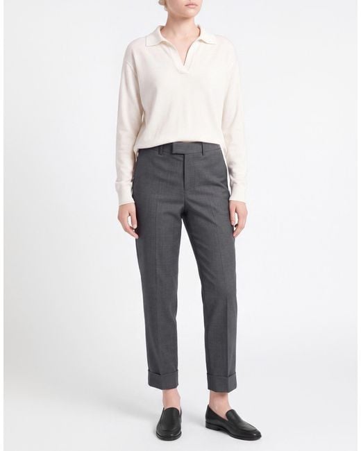 Berwich Gray Pants Polyester, Virgin Wool, Elastane
