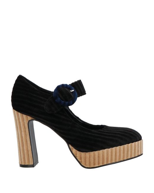 Luciano Barachini Black Pumps Textile Fibers