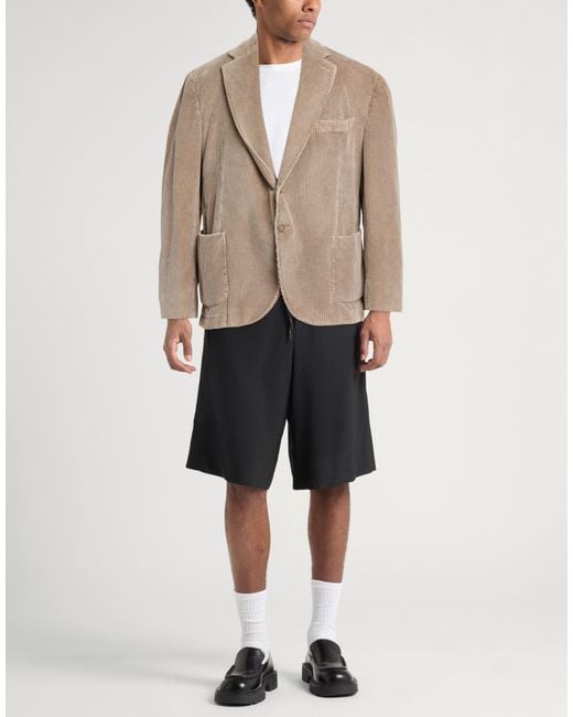 Santaniello Brown Blazer Cotton for men