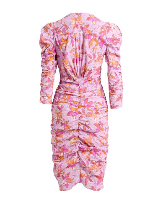 Isabel Marant Pink Mini Dress Viscose, Silk, Elastane