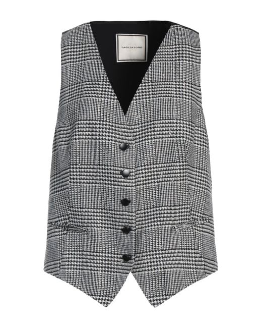 Tagliatore 0205 Gray Tailored Vest Virgin Wool, Polyamide, Polyester, Elastane