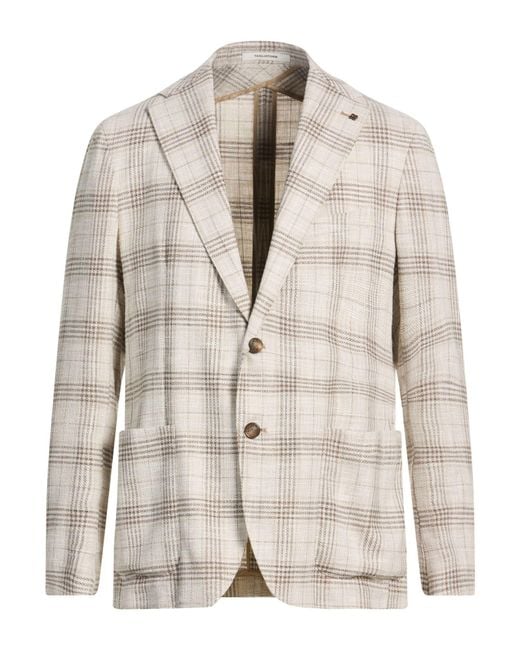 Tagliatore Natural Blazer Virgin Wool, Silk, Cotton, Polyamide, Elastane for men