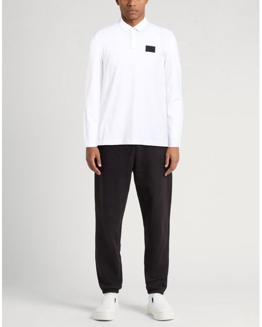 ARMANI EXCHANGE White Polo Shirt Cotton for men