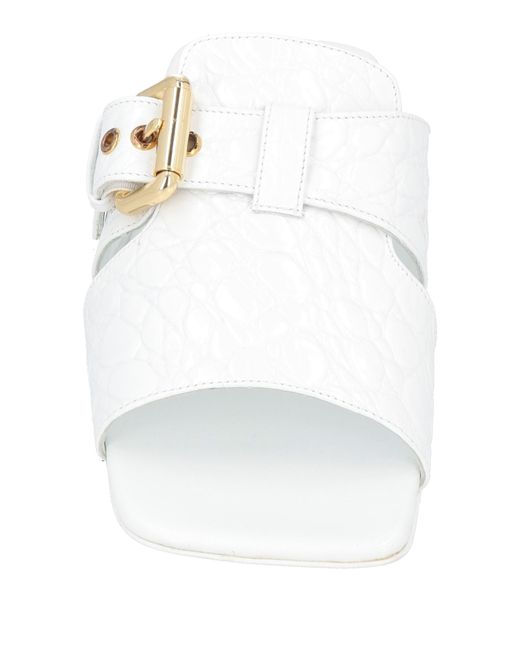 By Far White Sandals