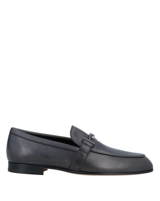Tod's Leather Loafer in Steel Grey (Gray) for Men | Lyst