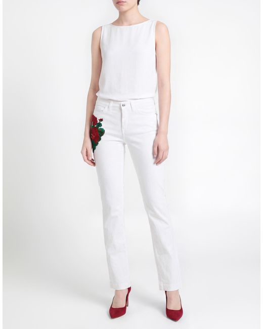 Dolce & Gabbana White Jeans Cotton, Elastane