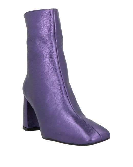 Angel Alarcon Purple Ankle Boots