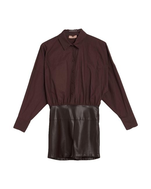 Twinset Brown Playsuit Polyester, Cotton