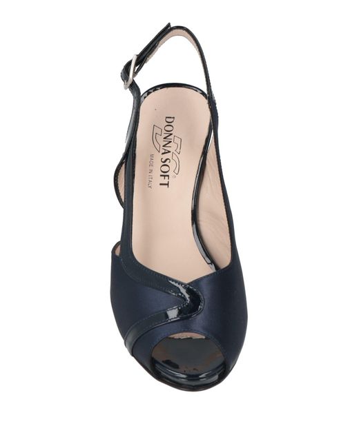 Donna Soft Blue Sandals Textile Fibers