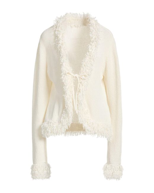 AYA MUSE White Cardigan Linen, Cotton, Nylon