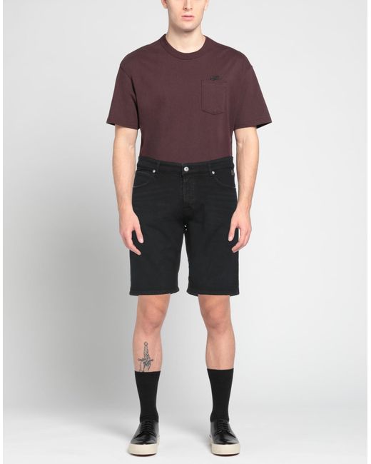 Roy Rogers Black Denim Shorts for men