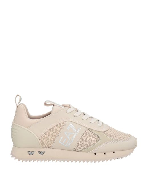 EA7 Natural Sneakers Polyester, Elastane, Polyurethane, Thermoplastic Polyurethane, Polyurethane Coated for men