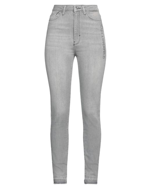 Karl Lagerfeld Gray Jeans Cotton, Elastane