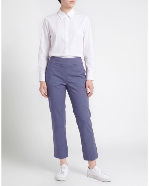 ALESSIA SANTI Blue Pants Cotton, Elastane