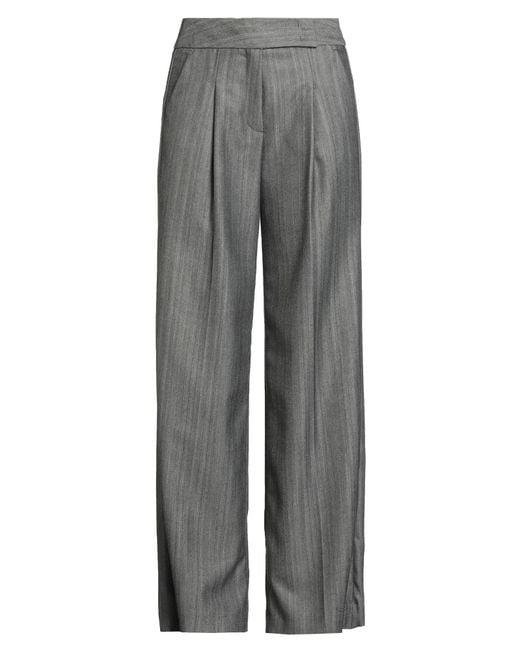 Luisa Cerano Gray Pants Polyester, Viscose