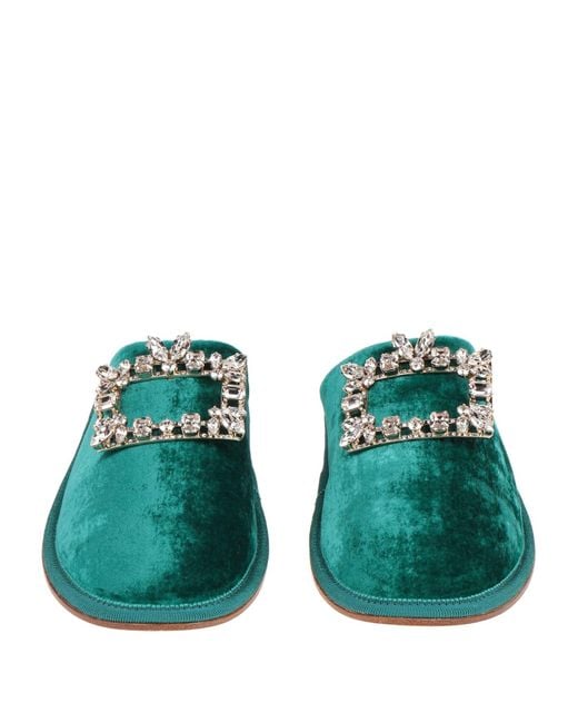 Roger Vivier Green Mules & Clogs